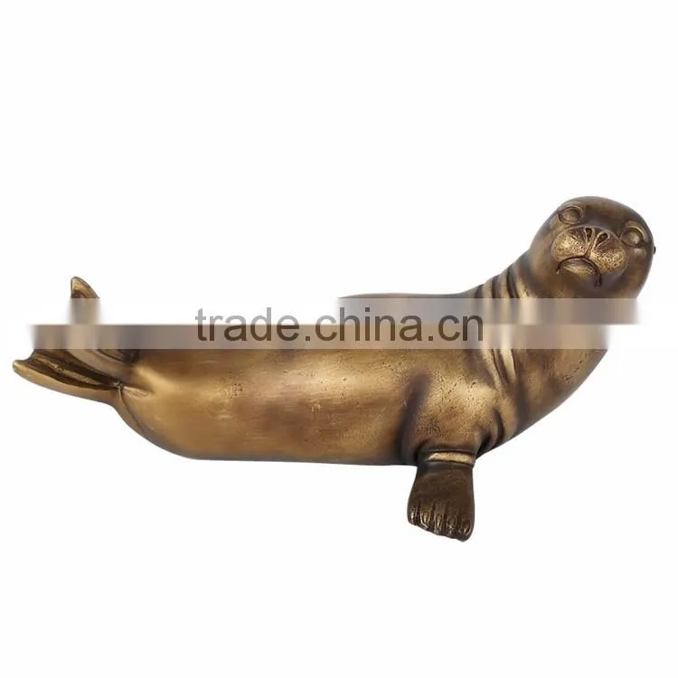 Custom sea theme resin handmade sea lion statue