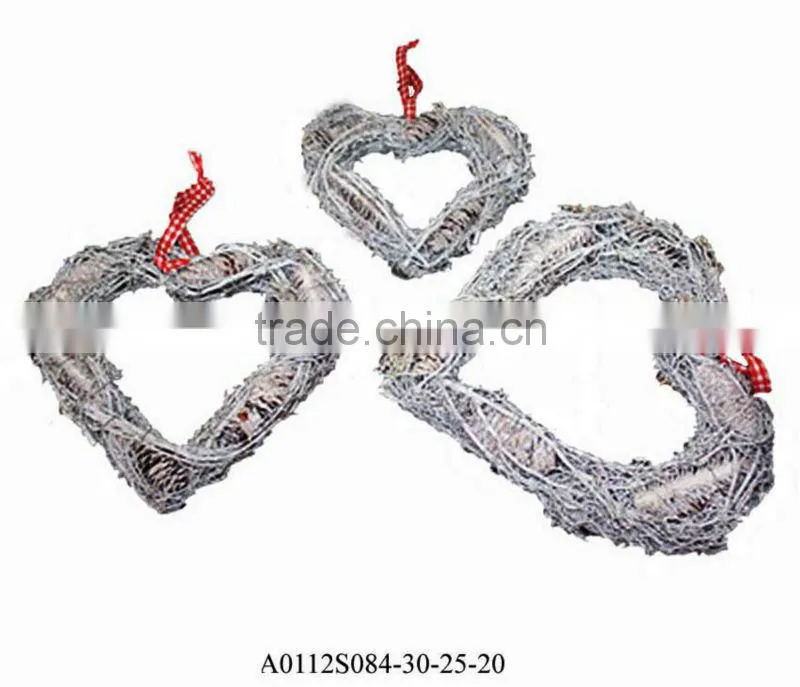 christmas wreath frame with snow