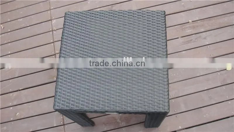 Soho Haiti Aluminum Square Rattan Table With Tempered Glass