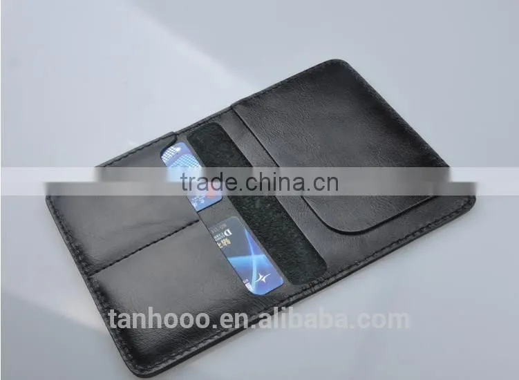 More than 10 years leather factory emboss logo custom leather passport holder