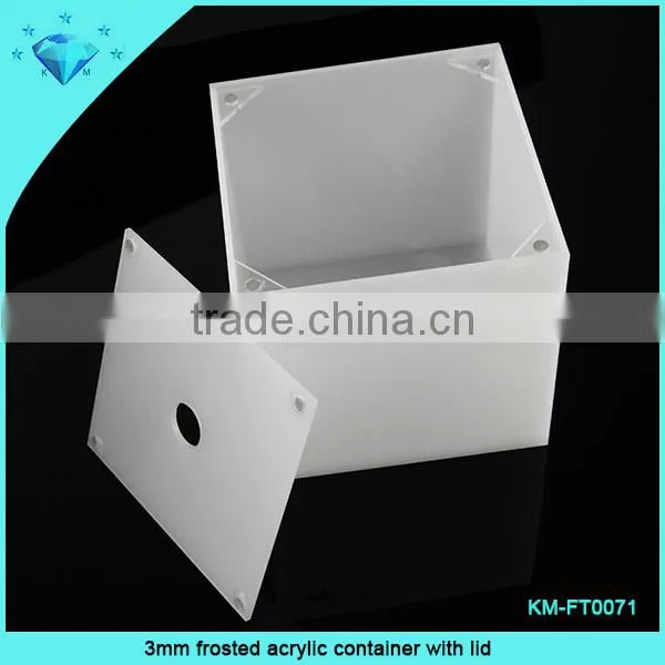 Custom high quality black acrylic tissue tray with legs & bathroom container