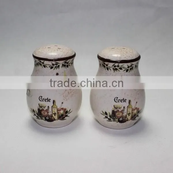 Crete Salt and Pepper Shakers Cruet Set