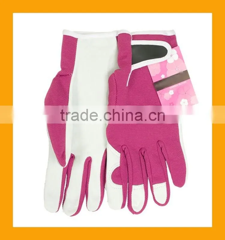 Women Gardening Gloves For Garden And Household Tasks Soft Pink Ladies Leather Gardening Gloves