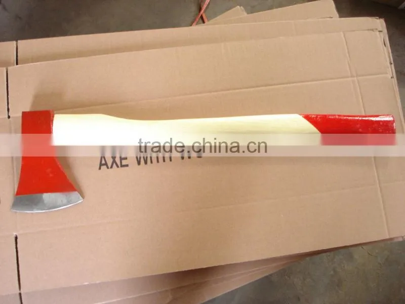 wooden handle firefighter axe for fire fighting