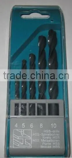 5 pcs HSS twist drill bits set