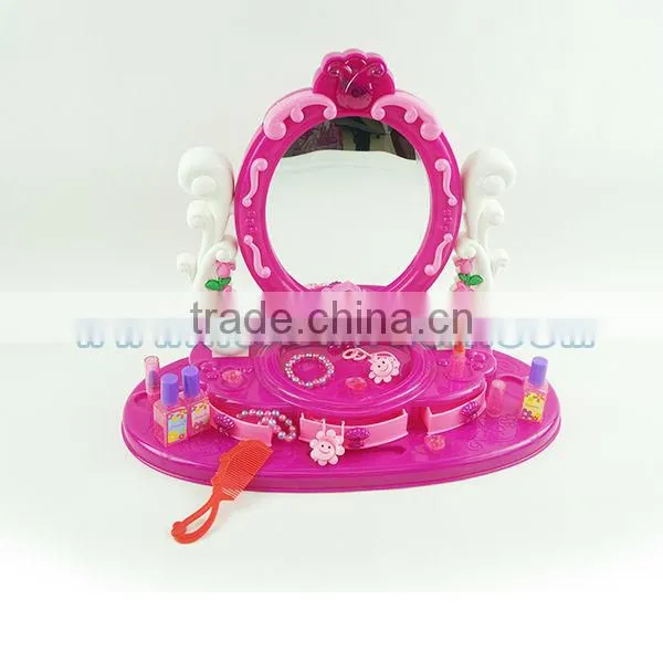 2014 children play toy entertainment Dressing Table models set toy with Music&Light play toy entertainment