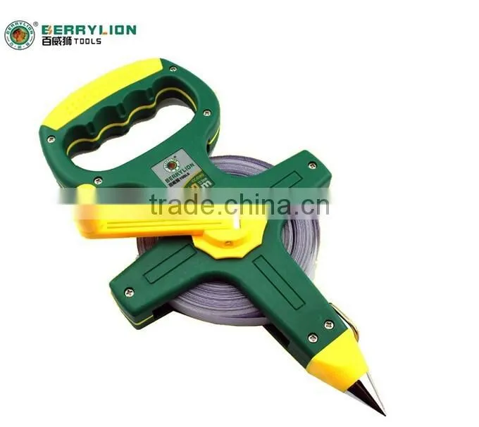 Berrylion 30m cross-shaped long distance measuring tape with steel tape design