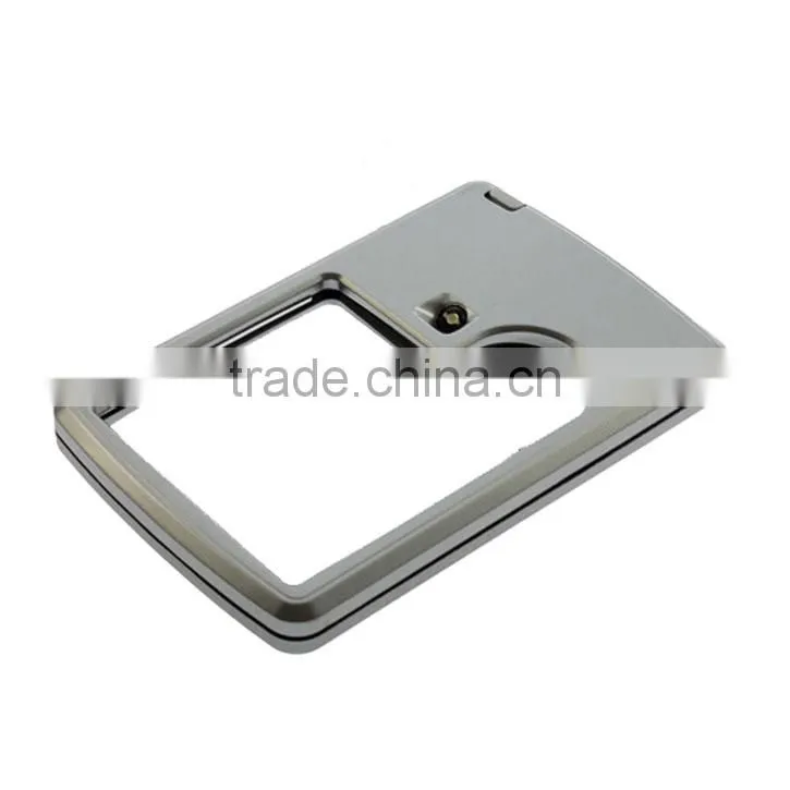 Credit Card 3x 6x LED Light Head Magnifying Glass Lamp Jewelry Loupe Magnifier + Leather Case