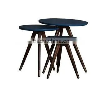 2015 new product of solid oak nest of tables