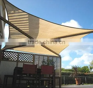 100% Virgin greenhouse sun shade mesh sun shading netting, car park square sun shade sail, hot sale summer shade sail
