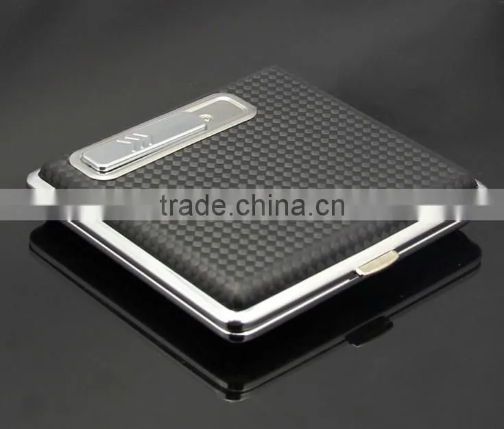 Multicolor metal cigar tin box with electronic lighter