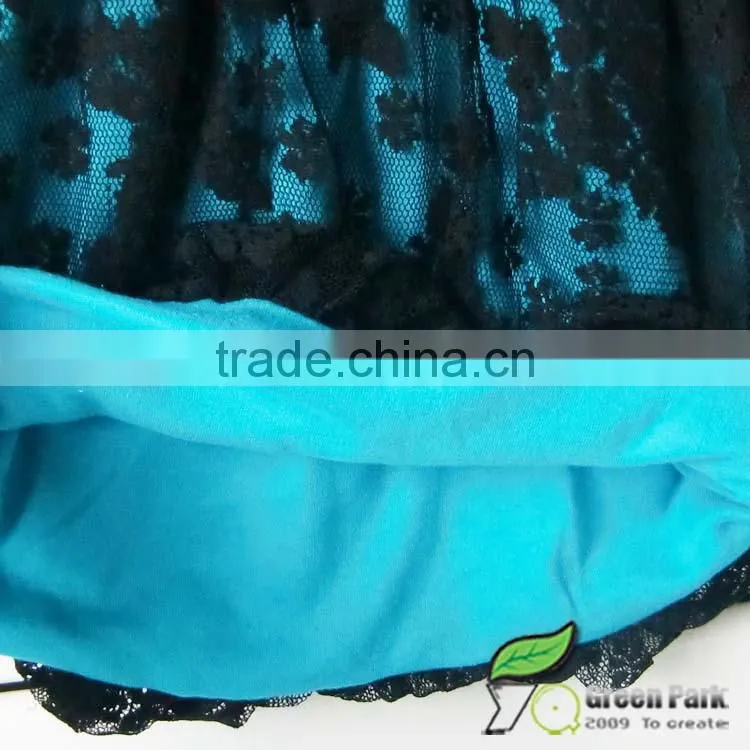 infant baby girls black with royal blue lace dress+Blue leggings Clothing sets kids suits baby outfits