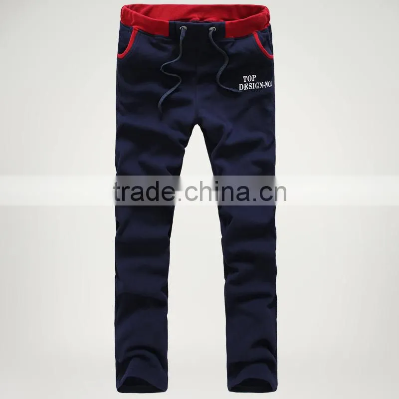 Wholsale Mens 95%Cotton 5%Spandex Custom Skinny Fitted Fleece Jogger Pants