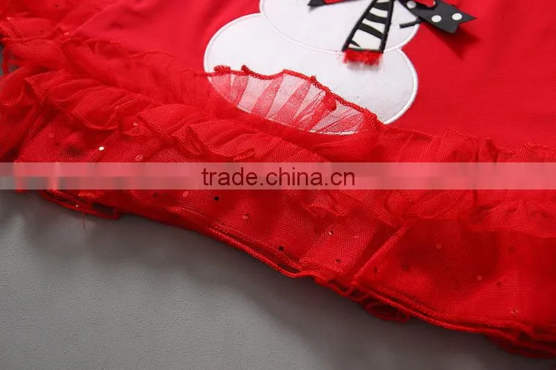 Wholesale Children Boutique Clothing/ Latest Fashion Baby Girls Ruffle Christmas Clothes