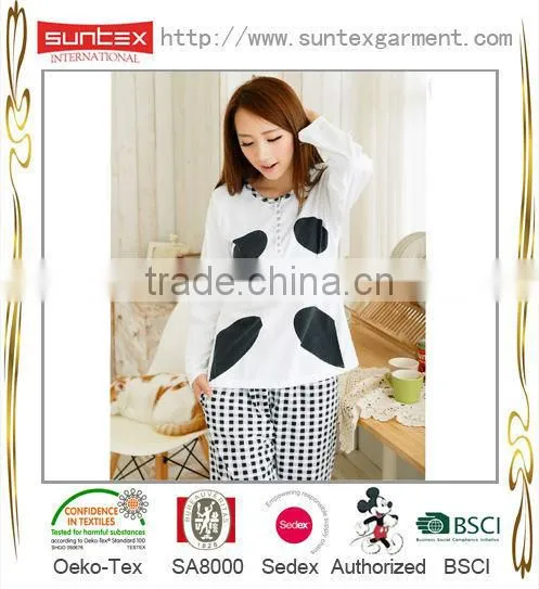 Oeko Cotton Pajamas For Sexy Women's Night Skirt