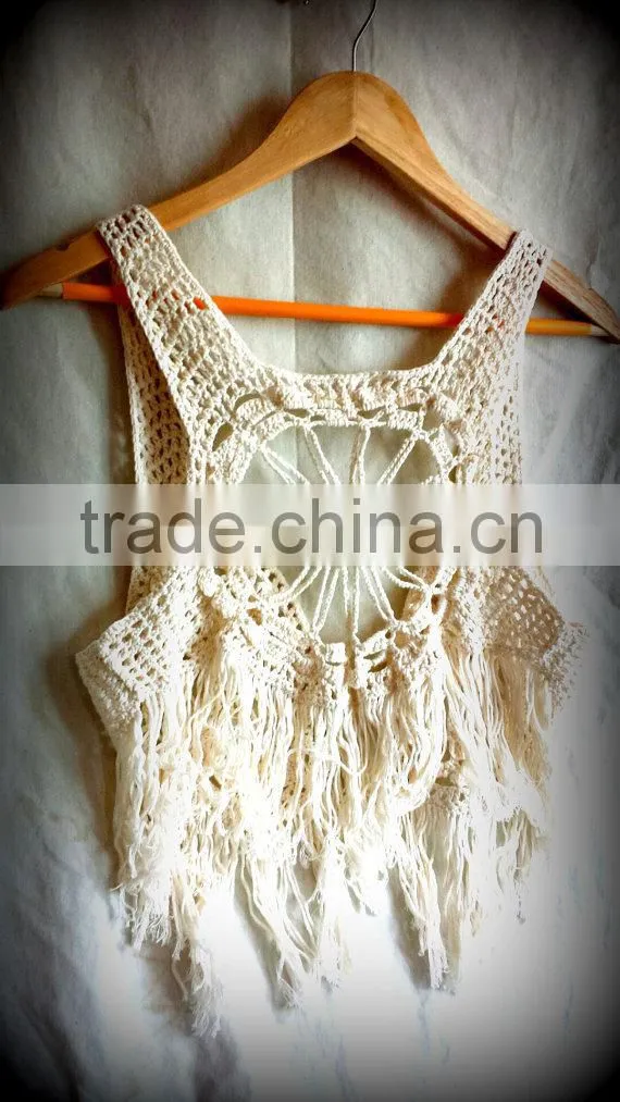 Wholesale festival fashion women Crochet vest
