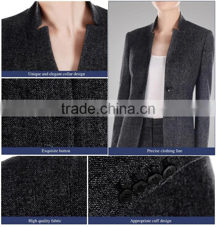 High quality Collar Business Suits For Women Wool