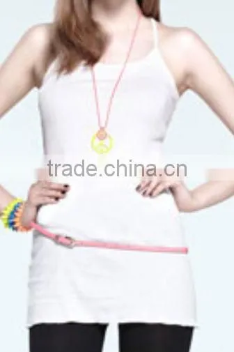 Classic Summer List Long Tank Top Vests for Women