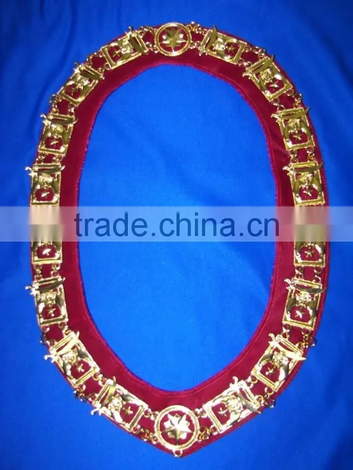 masonic regalia shrine chain collar two symbols