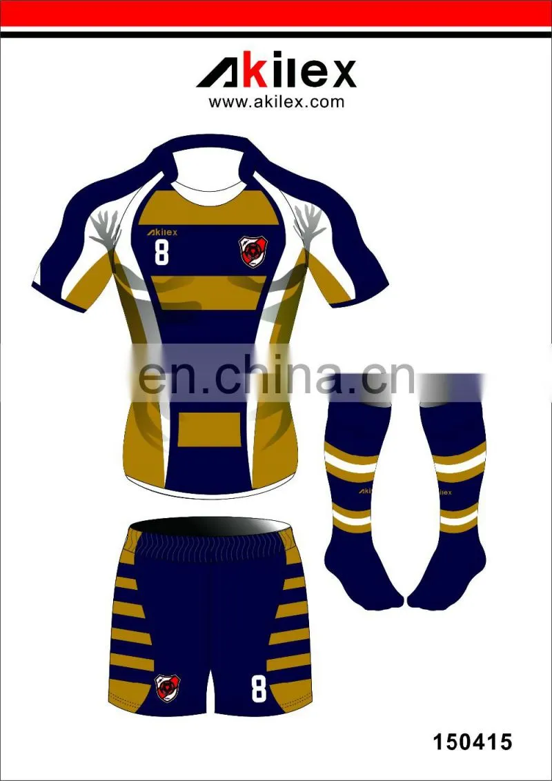 2016 wholesale custom rugby jersey with sublimation