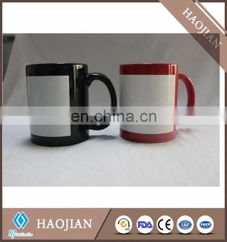mug with decal 11oz colorful mugs with white decal panel for sublimation decal ceramic mug