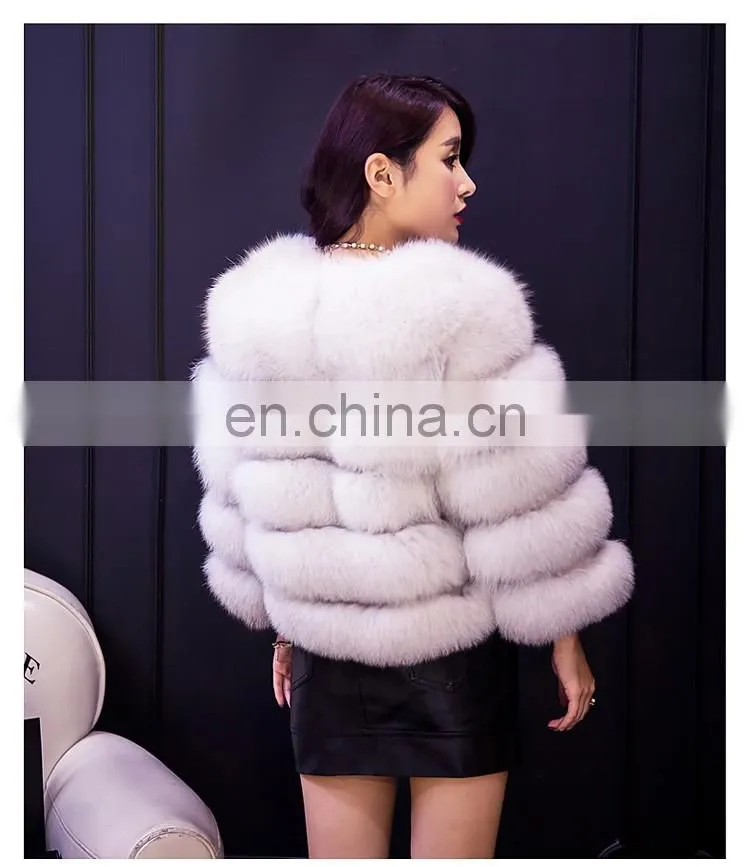 2016 Fashion Latest Coat Designs for Women / Natural Fox Fur Women Coat