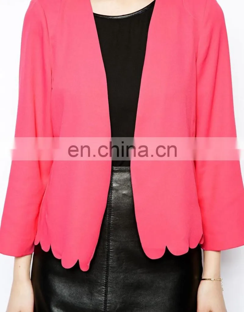 Hot new products coat for 2015 women blazer for latest formal blazer design in China