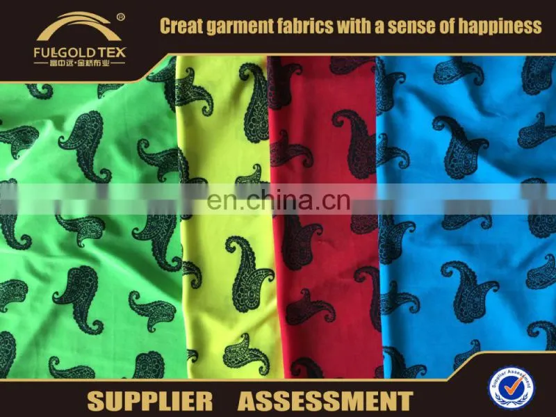 2016 classic polyester rayon spandex fabric printed in keqiao shaoxing china fullgold