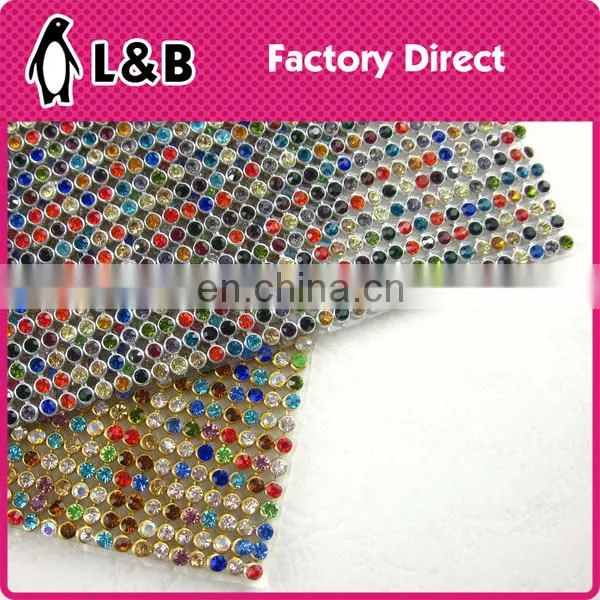 FREE SAMPLE hot fix rhinestone mesh for shoe decoration