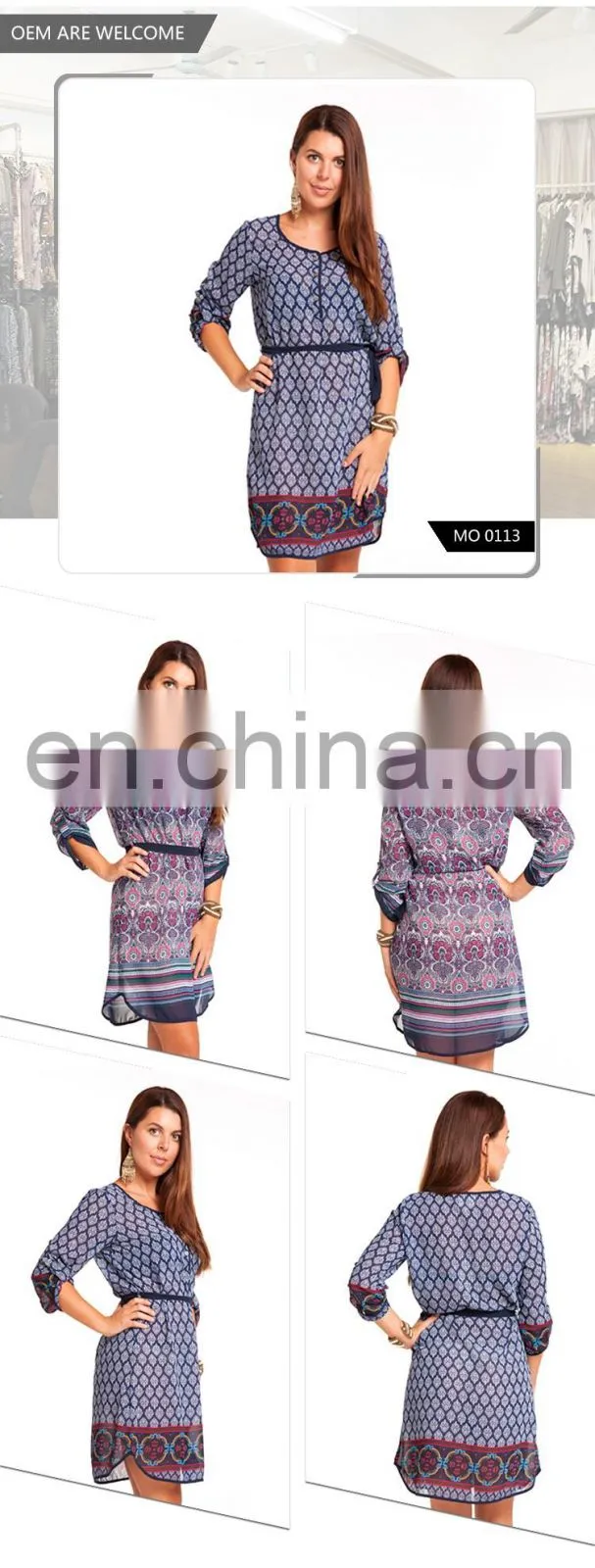 Summer Printed Top New Design Fashionable Ladies Blouse