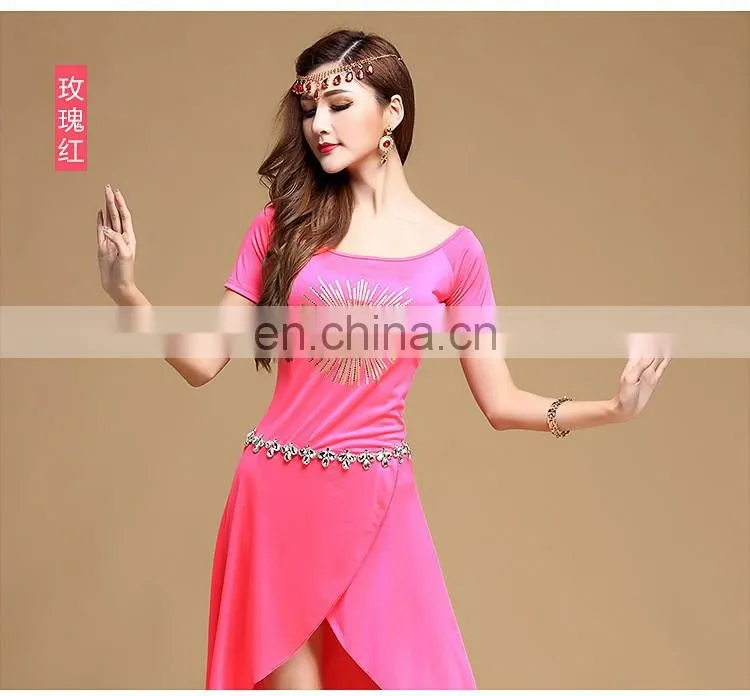 T-5113 Fashion high spandex hot drill designed plus size practice belly dance wears
