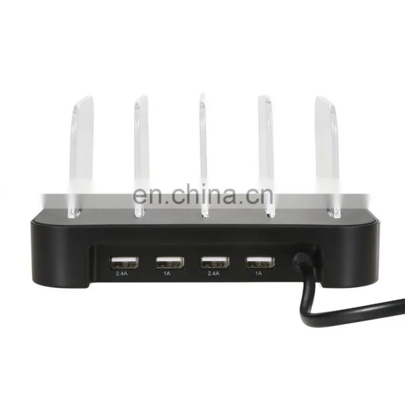cell phone accaessory multi port usb charger station for apple smartphone laptop stand