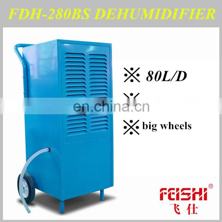 R407C refrigerant hand push dehumidifier 170pints 21gallons per day dehumidifying capacity