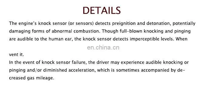Knock Sensor For 2000 2001 2002 Subaru Outback Legacy 2.5L 22060-AA070