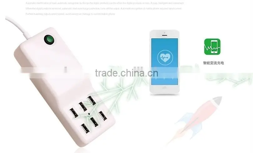hot new products for 2015 6 port usb charger,5V 12A usb wall charger,6 usb universal charger,wall charger