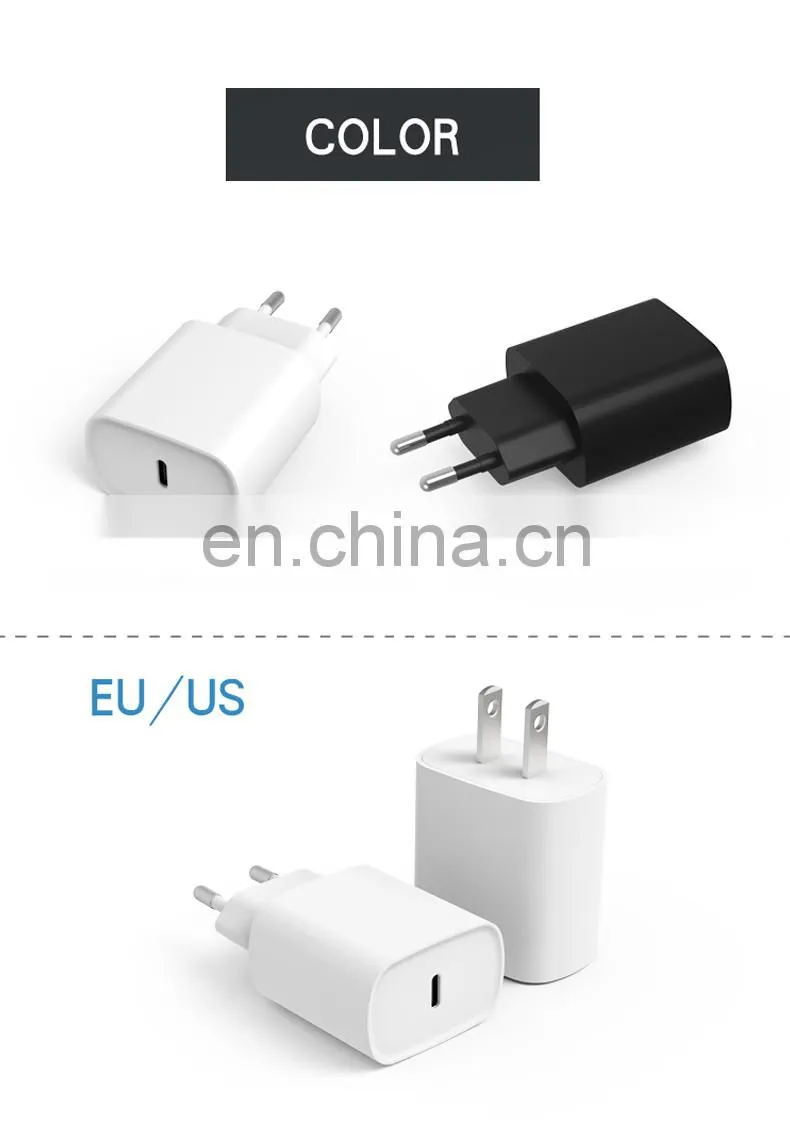 2020 New Product Pd Charger Amazon Top Seller Shenzhen Wholesale Power Banks Mobile Phone Adapters For Iphone 12 20W Pd Charger