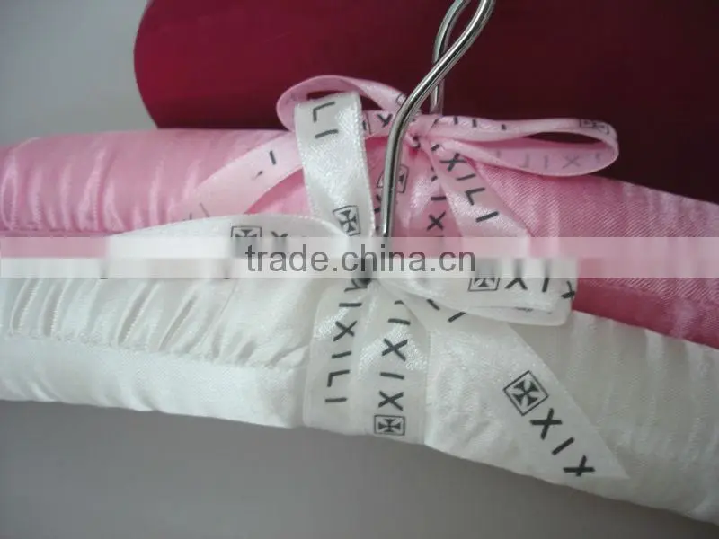 Satin hanger with logo fabric satin hanger