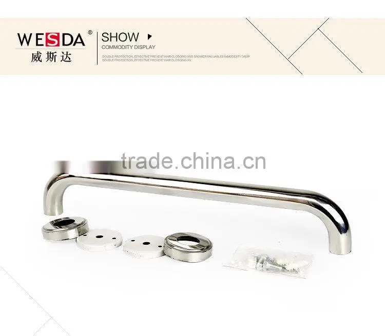 safety stainless steel straight or angled grab bar