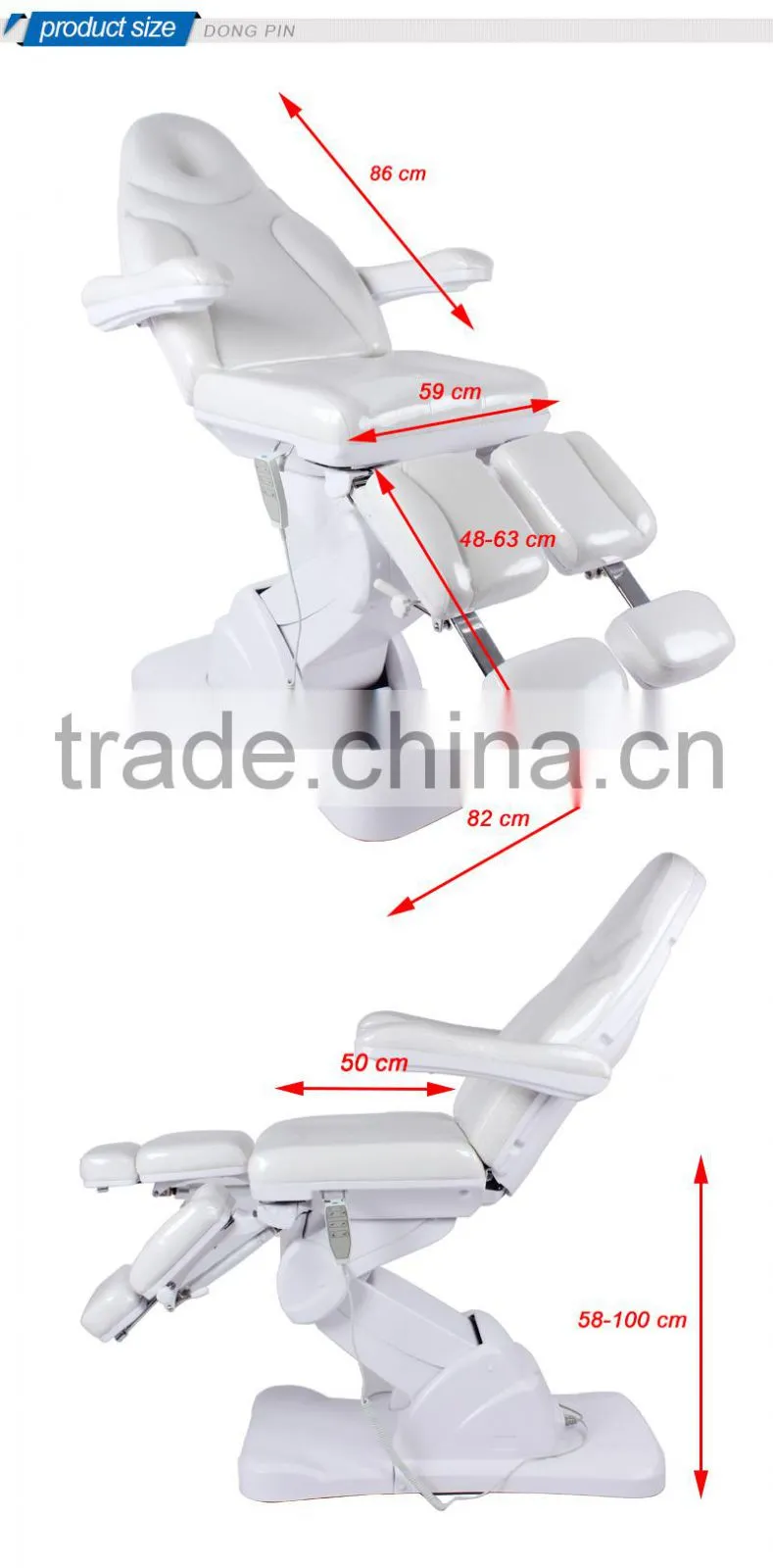 beauty salon furniture electric massage facial beds with ary;ic base