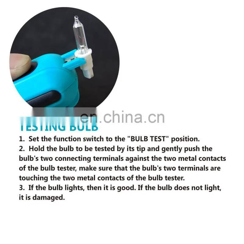 Allosun GK13 Non-Contact AC VOLTAGE DETECTOR Tester Christmas Light Bulb Tester & Fuse Inspector 12-600 V AC Light Fuse Check