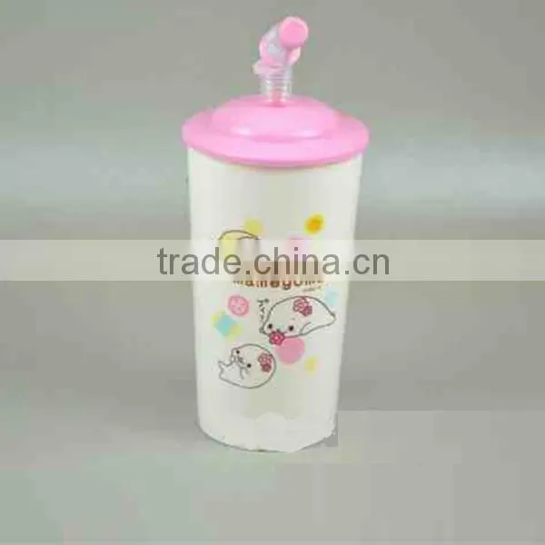 hot sale kids plastic cup with straw