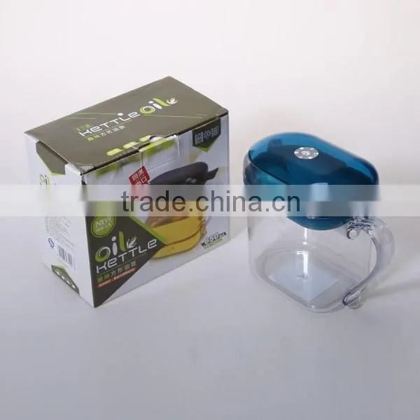 Retangular 650ml plastic cook oil bottle kitchen accessories