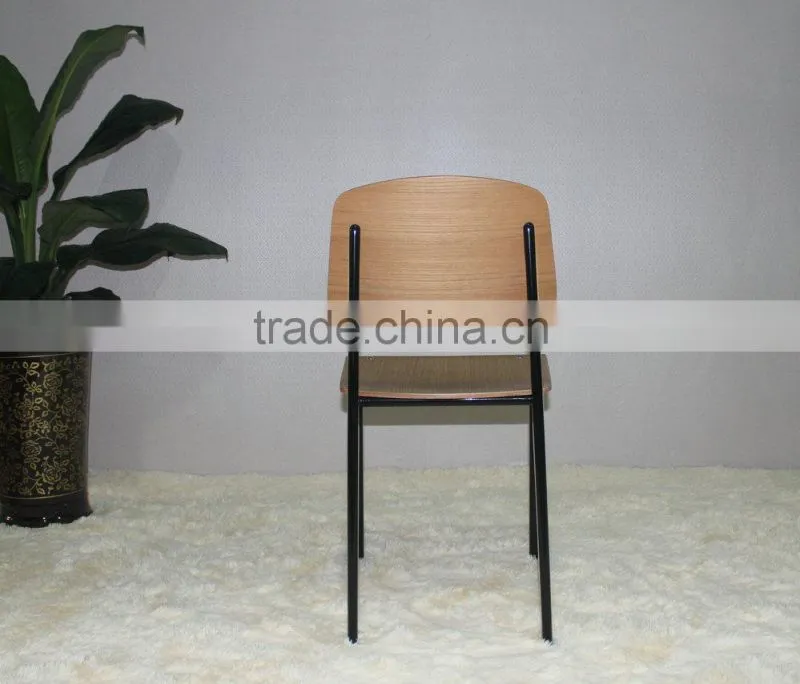 School furniture wooden jean prouve's standard chair