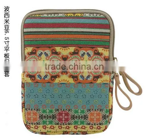 Leopard's flower Canvas Fabric 11-11.6 Inch Laptop / Notebook Computer Sleeve