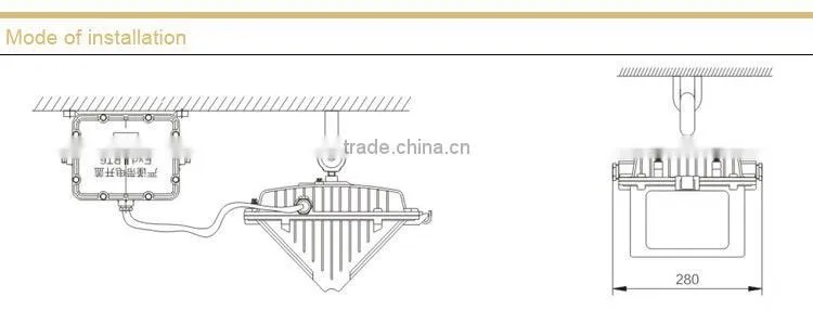 Mining flameproof lamp of roadway