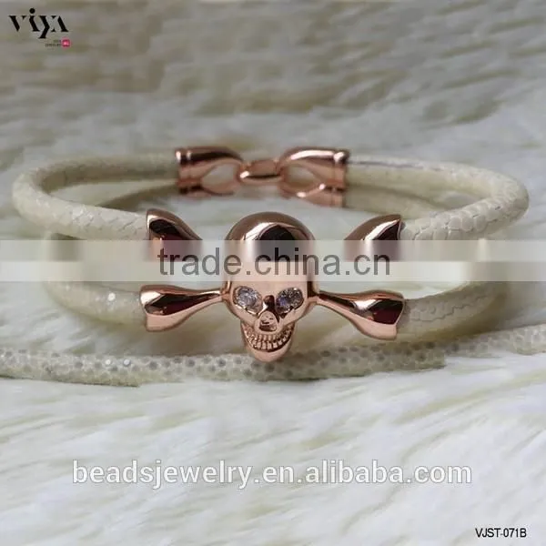 2016 Fashion High Quality Impress Quality Wholesale Genuine Stingray/ Python Leather Bracelet