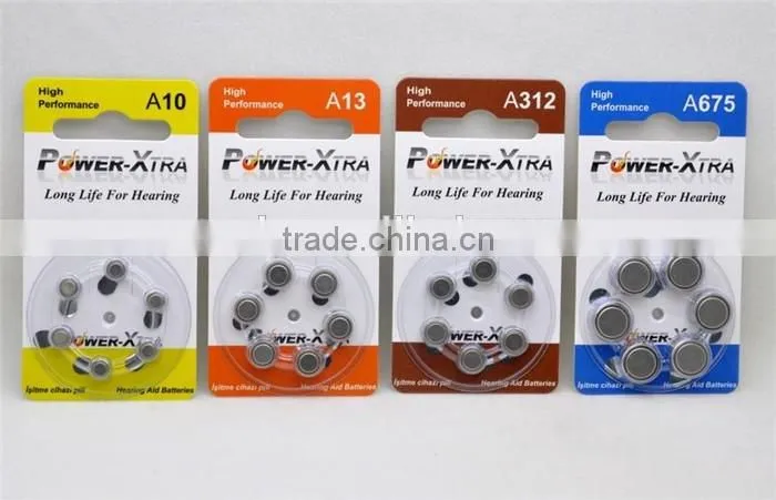 hearing aid battery A312 A10 A675 A13 1.4V coin cell