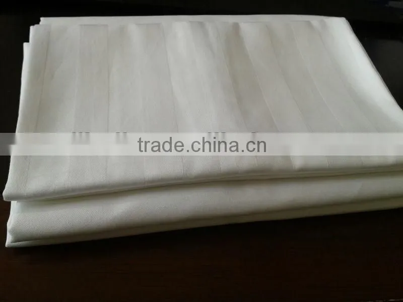 White stripe hotel bedding fabric/100%cotton fabric/hotel bedlinen