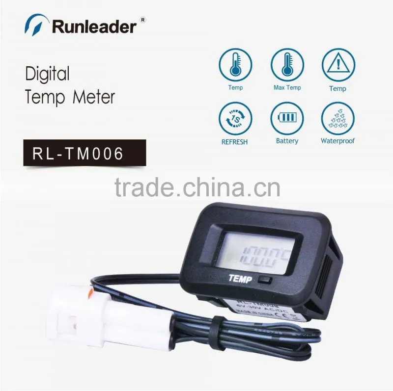 Digital Waterproof Temperature Meter Thermometer Used For Engine Generator Motor Snowmobile Lawn Mower ATV Motorcycle