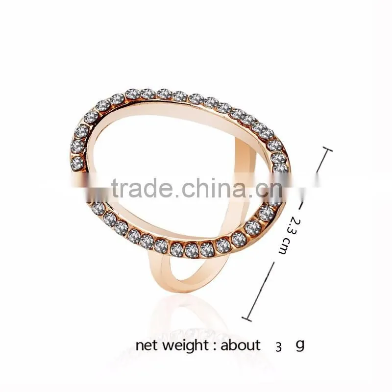 Fashion Delicate Personalized Jewellery for Gift Zircon Pave Jewelry Gold Ring Models